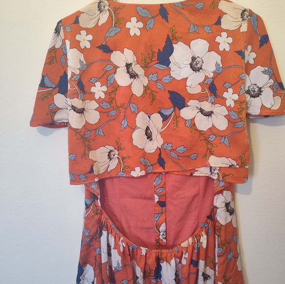 Regents Floral Midi Dress by London Rose Sz L - Picture 5 of 9